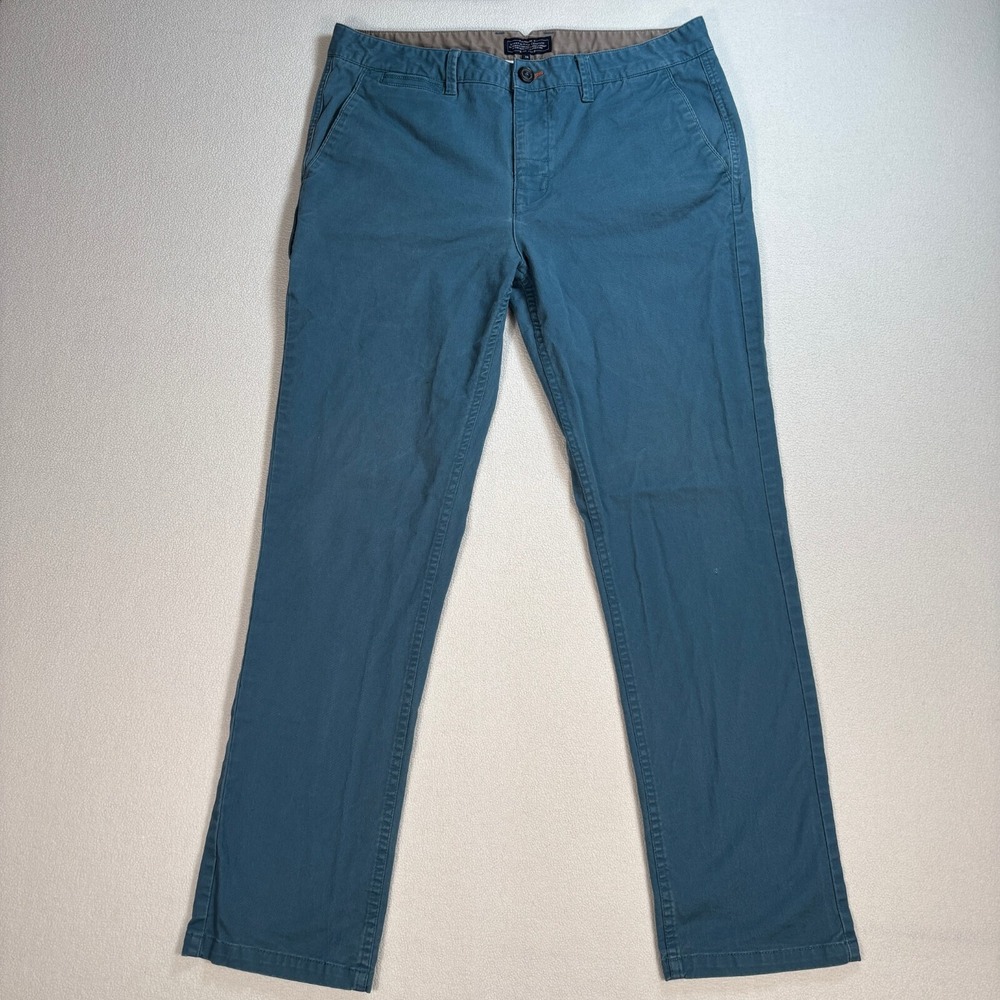 Roark Pants Men's 34 (fits 35x31) Teal Blue Tapered Stretch Chino
